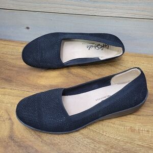 Lifestride Intra Velocity 2.0 Flex Black Slip-on Comfort Flats Women's Size 8